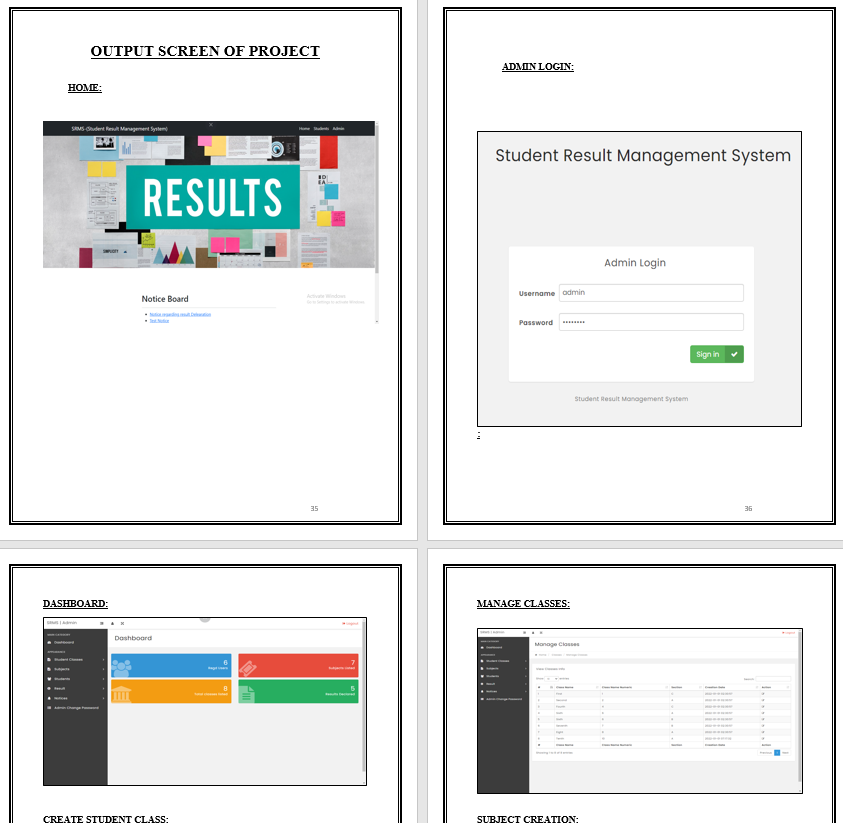 Student Result Management system Project using PHP and MySQL