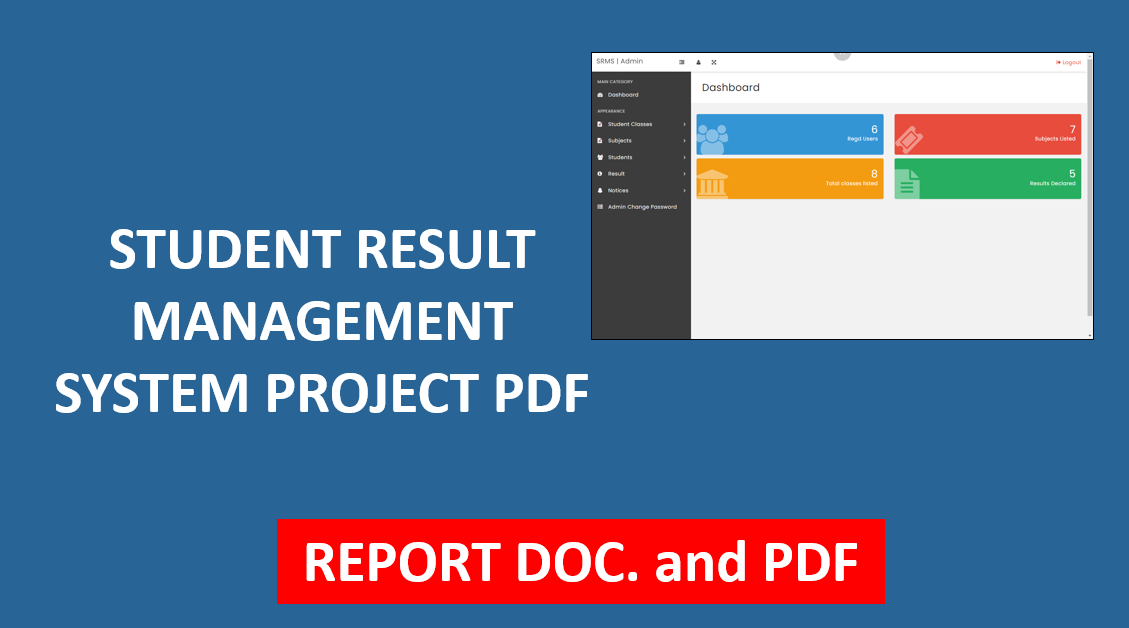 STUDENT RESULT MANAGEMENT SYSTEM PROJECT PDF