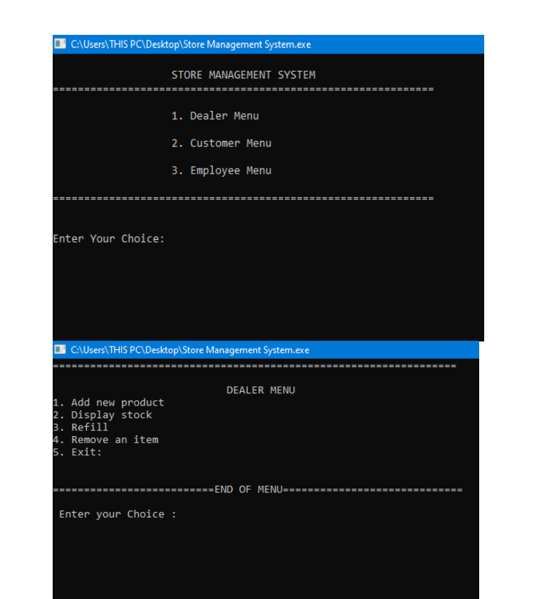 Grocery Store Management System
