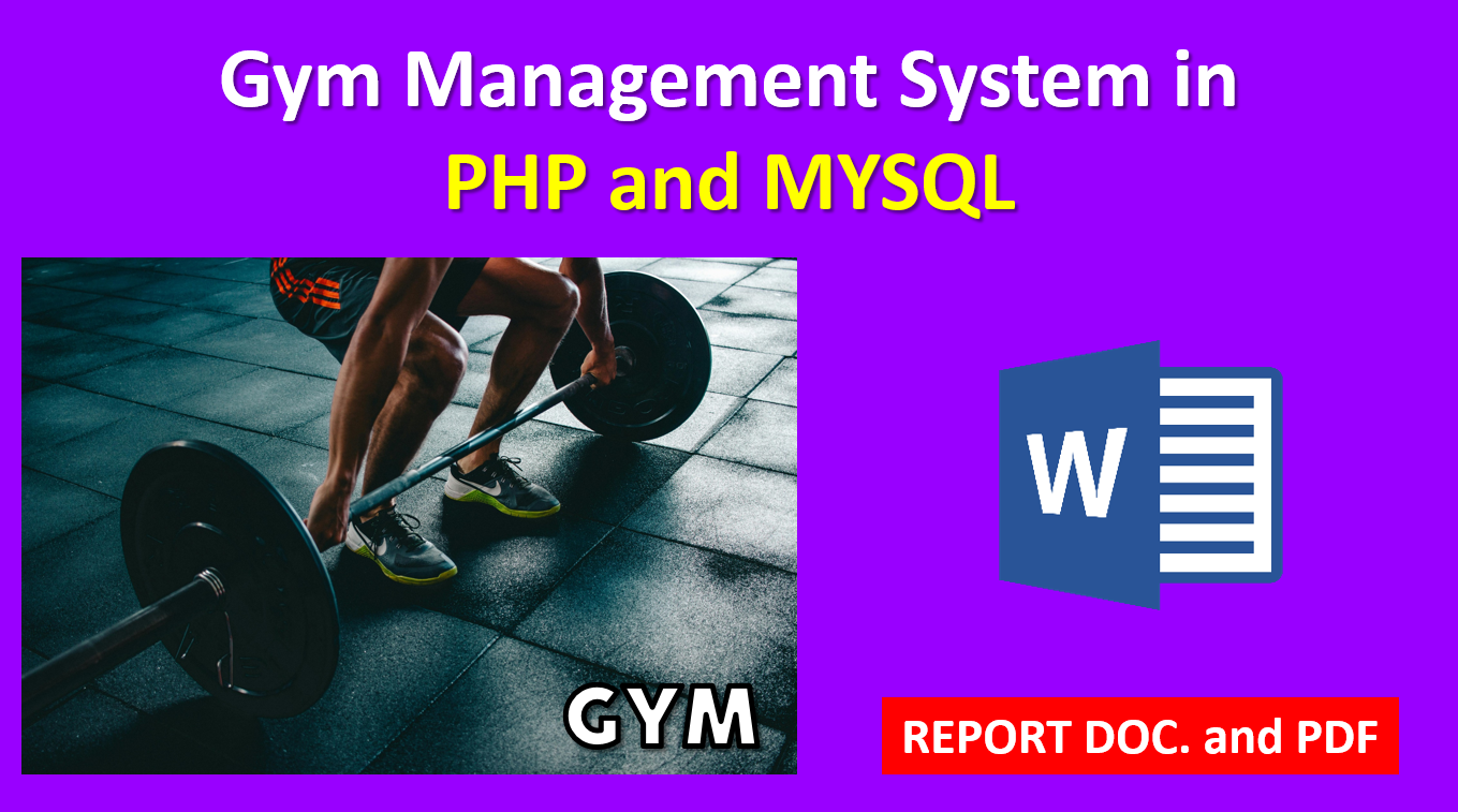 Gym Management System is an application which in PHP and MYSQL