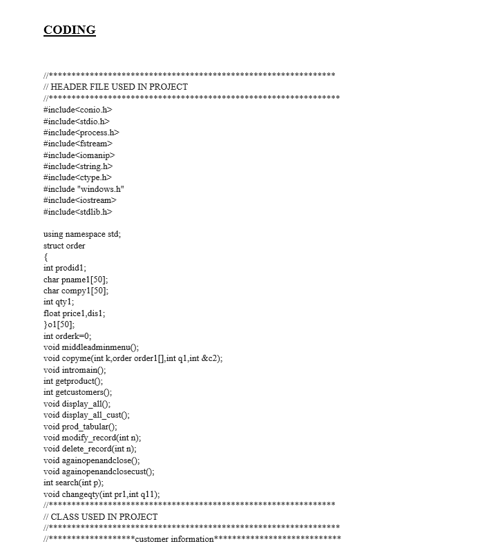 Canteen Management System in C++