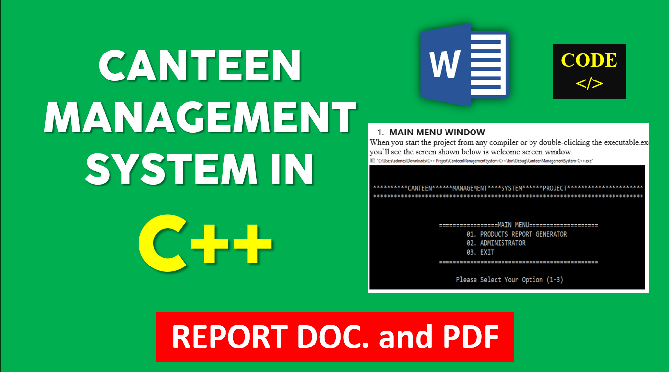 Canteen Management System in C++