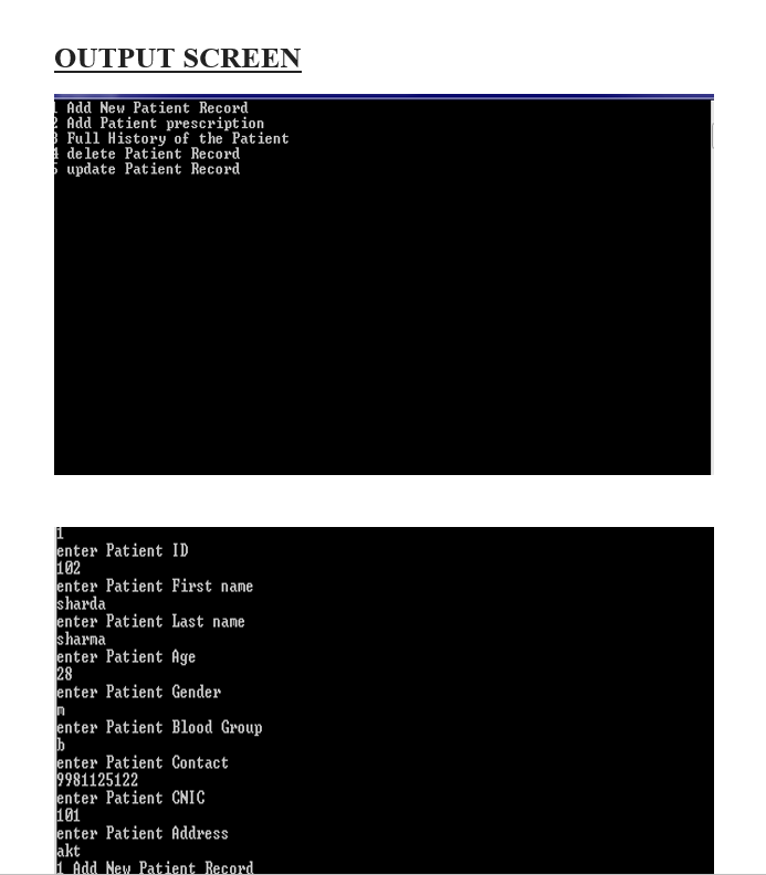 Clinic Management System Project