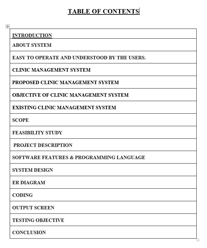 Clinic Management System Project